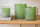 Set VON 3 TEELICHTHALTERN Ruby Glas GRÜN