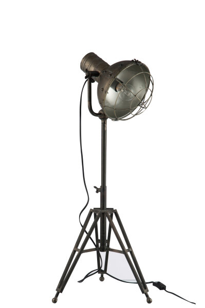 J-Line Standlampe Rund Metall Grau 93 cm