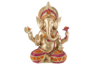 J-Line Ganesha SITZEND Poy Gold H 28 cm