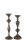 J-Line Set VON 2 KERZENHALTER Metall BRAUN