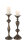 J-Line Set VON 2 KERZENHALTER Metall BRAUN