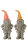 J-Line Gartenzwerg Spitzhut, 2er-Set, Polyresin, H45,5cm