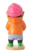 J-Line Trendige Affen-Dekofigur, 27 cm, Orange/Pink/Grün, Kunstharz-Mix