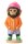 J-Line Trendige Affen-Dekofigur, 27 cm, Orange/Pink/Grün, Kunstharz-Mix