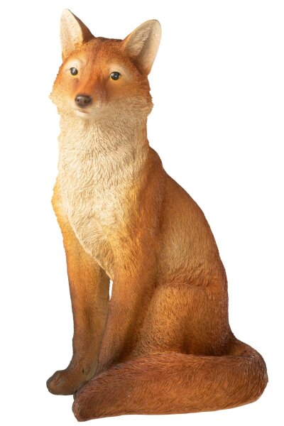 J-Line Deko Fuchs Sitzend - Polyresin - Natur H54,5 cm