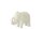 J-Line Dekorativer gestreifter Elefant - Polyresin - Weiß - 2 er Set