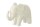 J-Line Dekorativer gestreifter Elefant - Polyresin - Weiß - Large