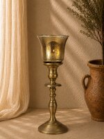 Kerzenglas von Krömer Vintage braun Aufsatzglas...