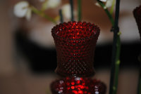 Kerzenglas Glasaufsatz Rot KRÖMER Teelicht...