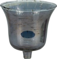 Kerzenglas von Krömer Vintage smoke AufsatzglasTeelicht  für Kerzenständer H8,75