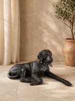 Jagdhund liegend Braun Styl mit Glitzer Halsband Poly L...