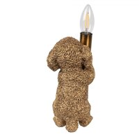 Clayre & Eef Tischlampe Hund Goldfarbig 11x13x23 cm...