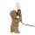 Clayre & Eef Tischlampe Hund Goldfarbig 11x13x23 cm E14 40W