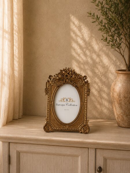 Edel Goldiger Bilderrahmen Foto Rahmen Barock 10x15  Gold Antik 481