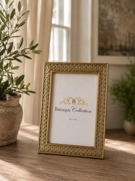Edel Goldiger Bilderrahmen Foto Rahmen Barock 10x15  Gold Antik 929