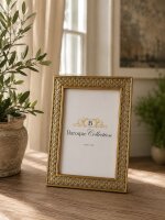 Edel Goldiger Bilderrahmen Foto Rahmen Barock 10x15  Gold...