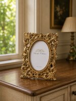 Edel Goldiger Bilderrahmen Foto Rahmen Barock 10x15  Gold...