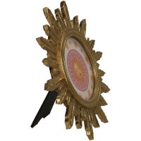 Sonne Foto Bilder Rahmen  Rund 20 x 20 cm Farbe Gold Antik