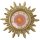 Sonne Foto Bilder Rahmen  Rund 20 x 20 cm Farbe Gold Antik
