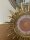 Sonne Foto Bilder Rahmen  Rund 20 x 20 cm Farbe Gold Antik