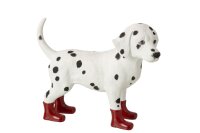 J-line Hund Figur Dalmatiner Rote Stiefel Polyresin...