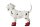 J-line Hund Figur Dalmatiner Rote Stiefel Polyresin Multicolor
