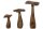 J-line Pilz Skulpturen Set aus geschnitztem Mango-Holz, 3er-Set