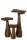 J-line Pilz Skulpturen Set aus geschnitztem Mango-Holz, 3er-Set