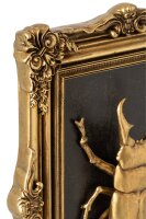 J-line Im Set Bilder 3 D Wandobjekt Insekt Polyresin Gold Sortiert 2