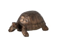 J-line Schildkröte Figur Polyresin Bronzefarben 20 cm