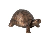 J-line Schildkröte Figur Polyresin Bronzefarben 20 cm