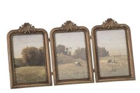 J-line 3 er Bilder Foto Rahmen Wandbild Triptychon Zinn Multi