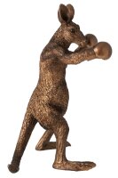 J-line Känguru Boxer Figur aus Polyresin in Bronzefarbe, 40 cm