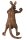 J-line Känguru Boxer Figur aus Polyresin in Bronzefarbe, 40 cm