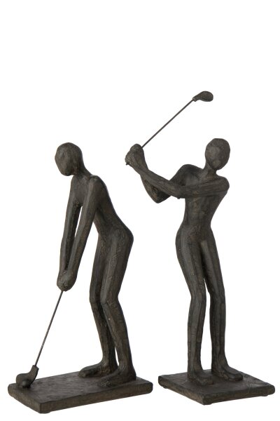 J-line Golfspieler Figuren Set aus 2 Skulpturen