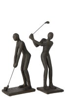 J-line Golfspieler Figuren Set aus 2 Skulpturen
