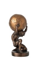J-line Atlas Titan Skulptur Griechischer Gott mit Himmelskugel H28,5 cm