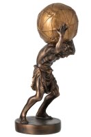J-line Atlas Titan Skulptur Griechischer Gott mit Himmelskugel H42,5cm