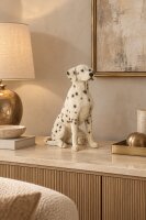 Figur Hund Dalmatiner Polyresin Weiß/Schwarz...