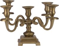 Krömer Kerzenständer 5-er Höhe 22,5 cm Metall Farbe Gold Messing
