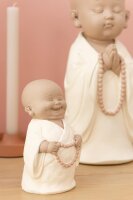 3 er Set Mönch Buddha Halskette Poly Beige 3 fach...