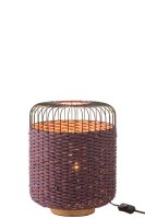 J-Line Tisch Lampe Metall Lila H34,5 cm | J-Line Tisch...
