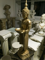 Buddha Groß 74 cm  Gold  Designe Feng Shui Statue Figur Garten  NEW