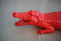 Krokodil Alligator 70cm Garten Gartenfigur Rot...