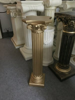Säule Säulen Barock Antik Stil Gold Blumensäule Tisch Ablage 1028-50