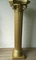 Säule Säulen Barock Antik Stil Gold Blumensäule Tisch Ablage 1028-50