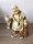 Deko Figur Dicker Happy Buddha Figur stehend beige gold H20 cm groß Statue