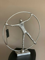 Colmore Skulptur  Kreis Circle Alu Silber Figur Deko abstrakt modern H41