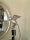 Colmore Eisvogel Ornament Vogel auf Ständer Alu Silber  H 44 cm