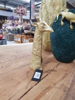 Giraffen 2 er Set Gold Figur 40/32 cm Kopf Skulptur Giraffe Colmore NEW 2023